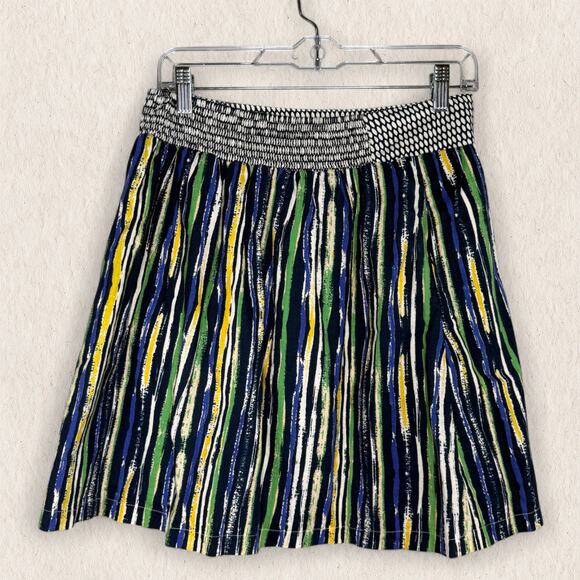 Anthropologie Porridge Striped Mini Skirt Size 6 Contrast Waistband Artsy Boho - Picture 5 of 8